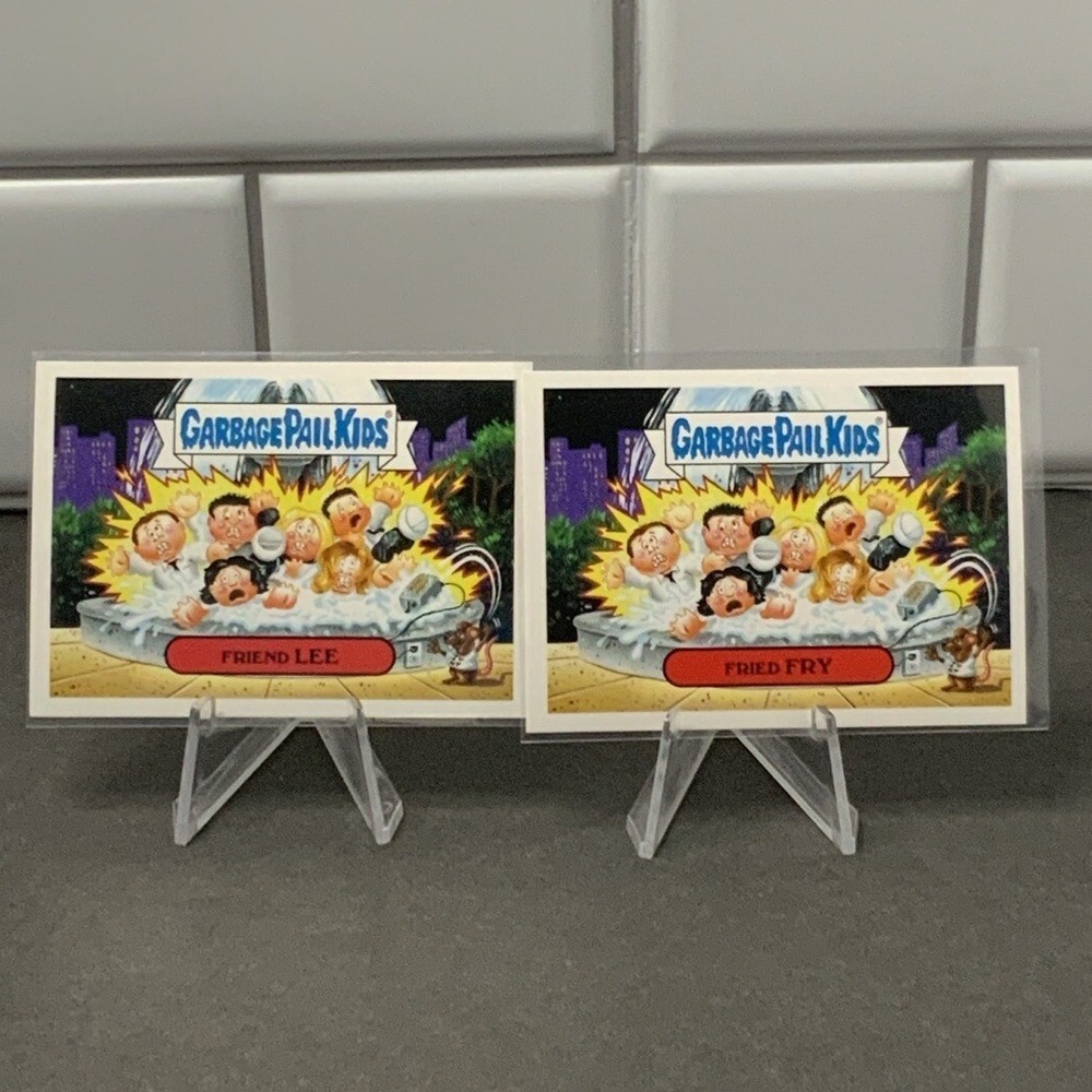 2016 Garbage Pail Kids Fried Fry And Friend Lee 1a/1b  Prime Slime Trashy TV GPK